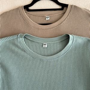 Uniqlo Waffle Crew Neck Long Sleeve Dress